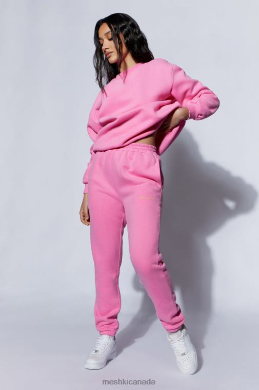 Meshki Candy Pink Camille Oversized Fleeceback Jogger Clothing JN88N1515