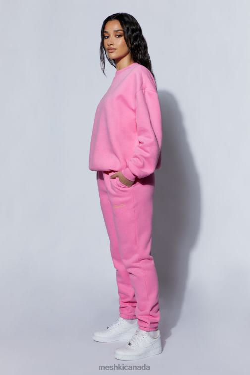 Meshki Candy Pink Camille Oversized Fleeceback Jogger Clothing JN88N1515