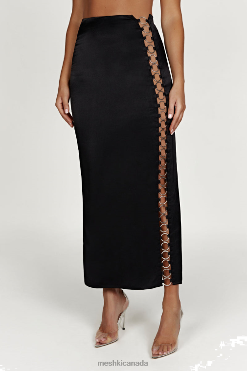 Meshki Black Jaida Ring Maxi Skirt Clothing JN88N1596