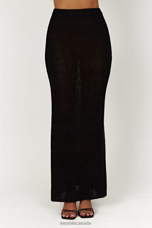 Meshki Black Mary Knit Maxi Skirt Clothing JN88N1360