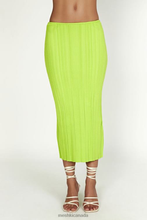 Meshki Fresh Green Kennedy Low Rise Knit Skirt Clothing JN88N1454