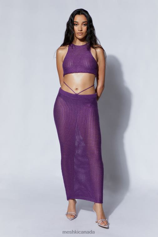 Meshki Grape Raquel Crochet Maxi Skirt Clothing JN88N1541
