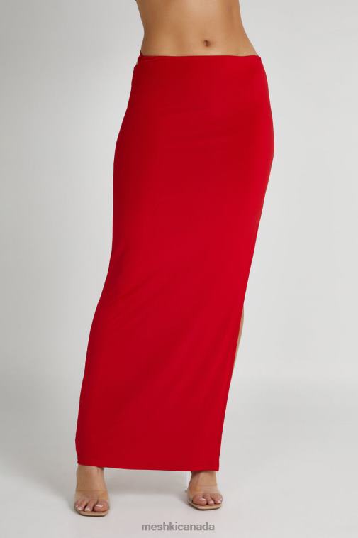 Meshki Red Jeanine Cowl Back Maxi Skirt Clothing JN88N1279