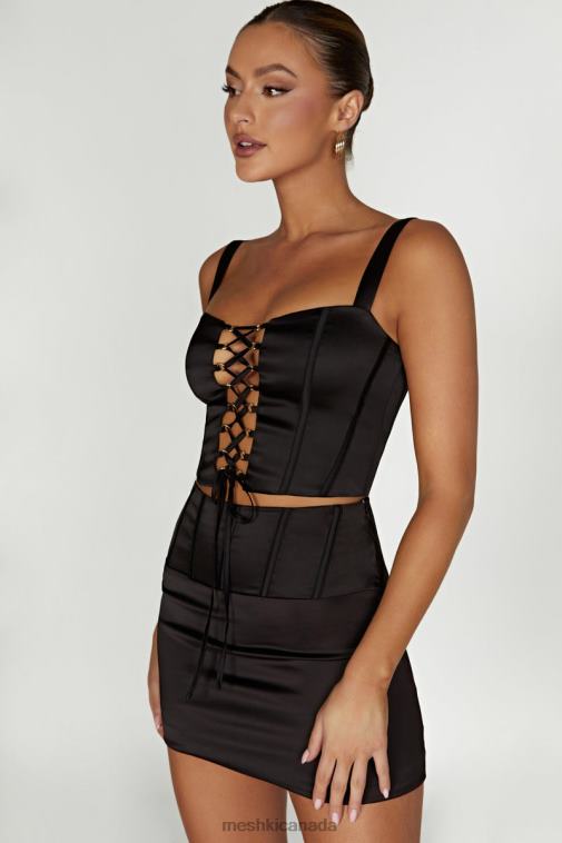 Meshki Black Scarlet Corset Mini Skirt Clothing JN88N1516