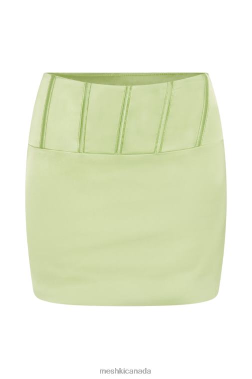 Meshki Pistachio Green Scarlet Corset Mini Skirt Clothing JN88N1432