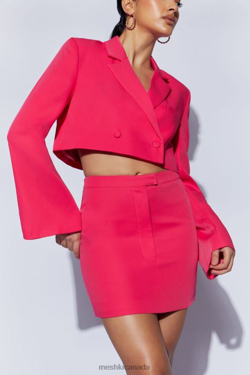 Meshki Raspberry Josie Crepe Mini Skirt Clothing JN88N1543