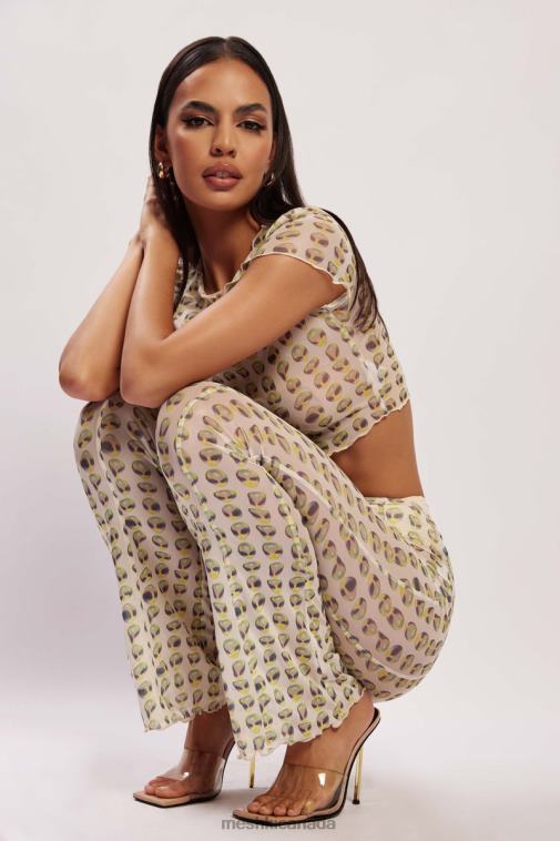Meshki Alien Print Nora Mesh Straight Leg Pant Clothing JN88N1602