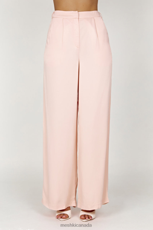 Meshki Apricot Nour Satin Wide Leg Pant Clothing JN88N1374