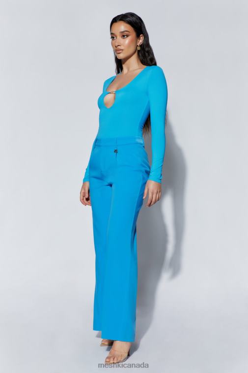 Meshki Azure Blue Minu Mid Rise Wide Leg Pant Clothing JN88N1514
