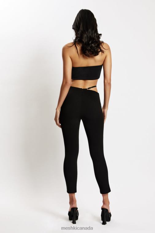 Meshki Black Irene Pants With V Front Cut Out Clothing JN88N1595