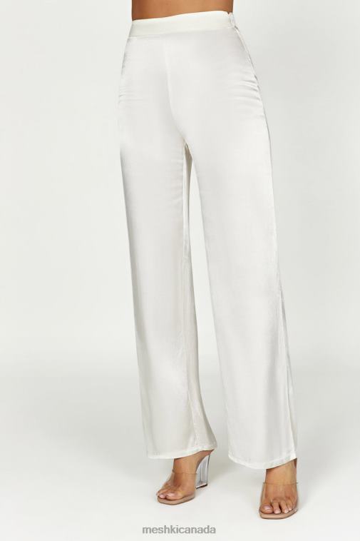 Meshki Ivory Aspyn Satin Pants Clothing JN88N1517