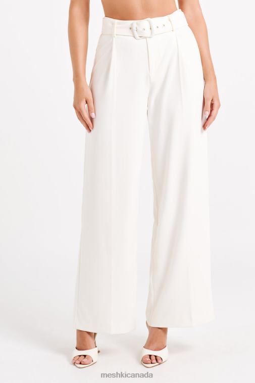 Meshki Ivory Tenley Wide Leg Suiting Pants Clothing JN88N1248