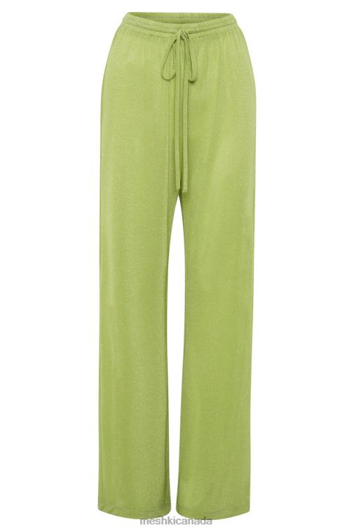 Meshki Lime Sparkle Lucille Shimmer Swim Cover Up Pants Clothing JN88N1582