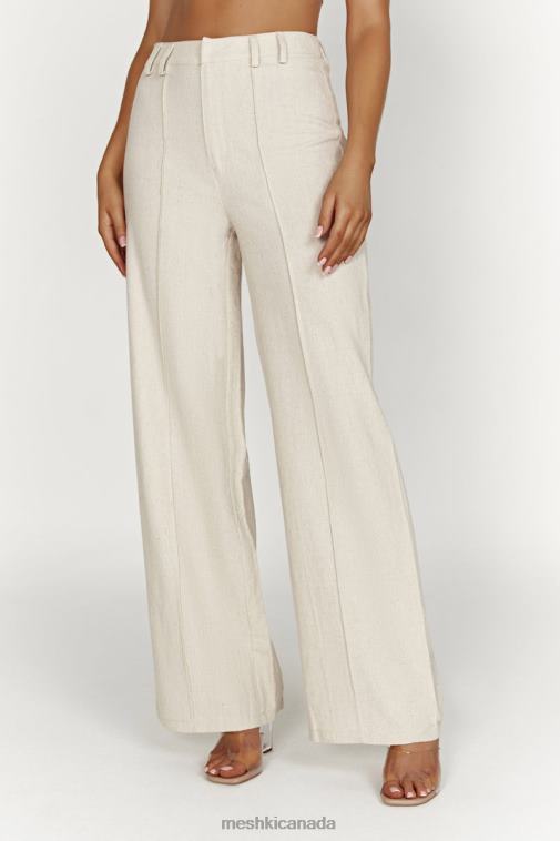 Meshki Natural Julie Wide Leg Linen Pants Clothing JN88N1465