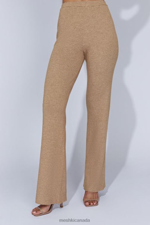 Meshki Taupe Jovie Knit Pants Clothing JN88N1406