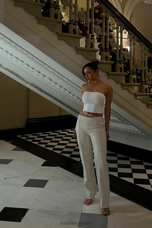 Meshki Wheat Zarsa Wide Leg Mid Rise Pu Pant Clothing JN88N1469