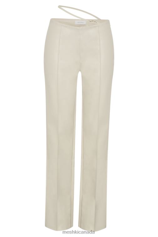 Meshki Wheat Zarsa Wide Leg Mid Rise Pu Pant Clothing JN88N1469