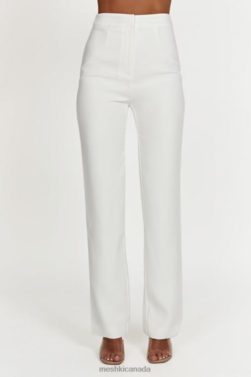Meshki White Allanah Straight Leg Pant Clothing JN88N1276