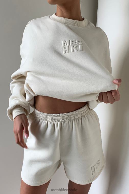 Meshki Bone Reese Embossed Fleeceback Shorts Clothing JN88N1608