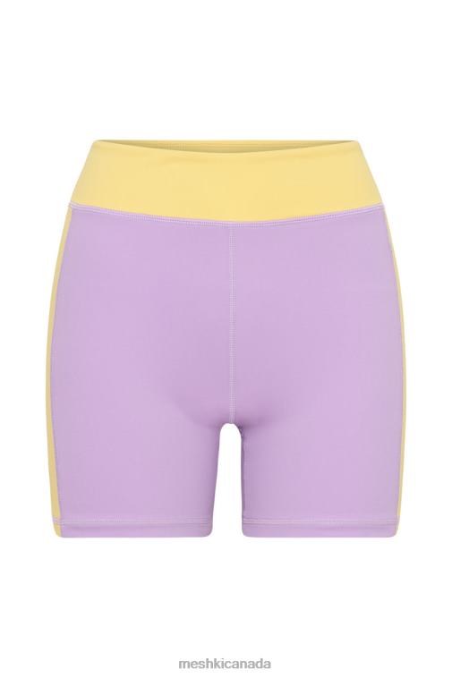 Meshki Lilac/Yellow Taleah Two Tone Shorts Clothing JN88N1474