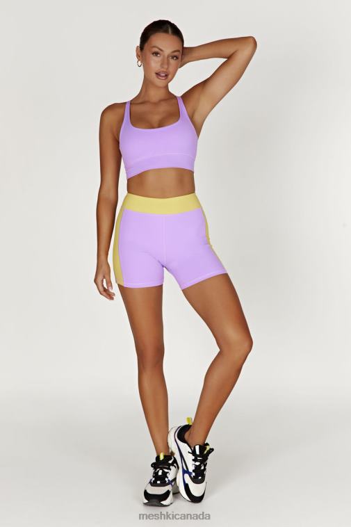 Meshki Lilac/Yellow Taleah Two Tone Shorts Clothing JN88N1474