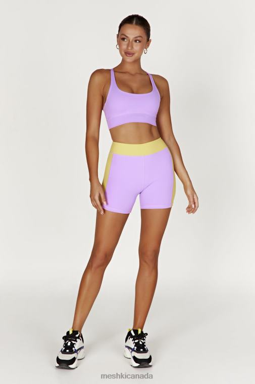 Meshki Lilac/Yellow Taleah Two Tone Shorts Clothing JN88N1474