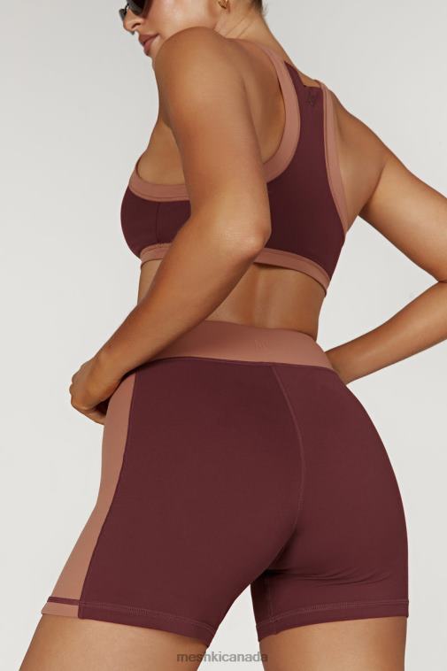 Meshki Mahogany/Tan Taleah Two Tone Shorts Clothing JN88N1467