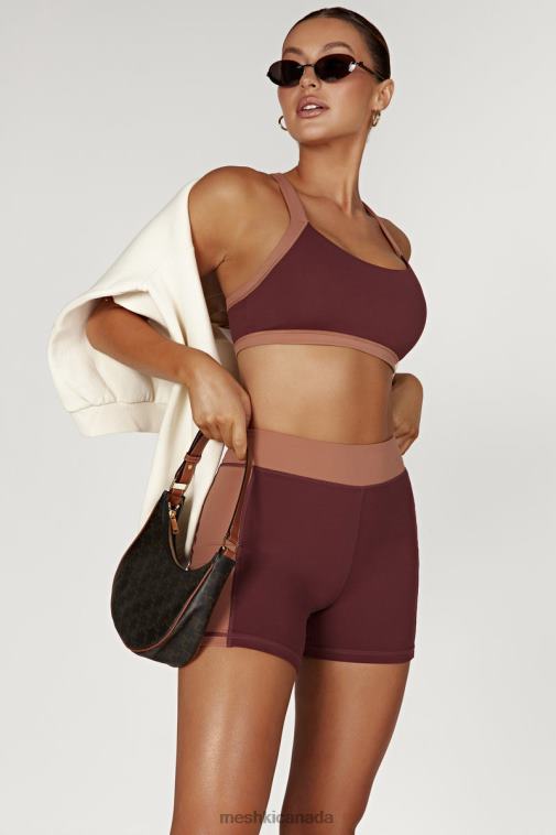 Meshki Mahogany/Tan Taleah Two Tone Shorts Clothing JN88N1467