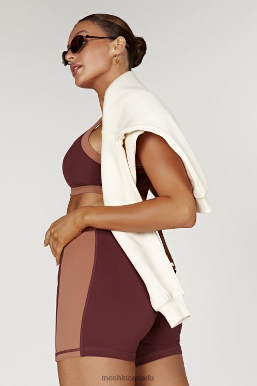 Meshki Mahogany/Tan Taleah Two Tone Shorts Clothing JN88N1467