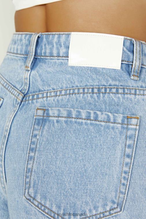 Meshki Mid Blue Jasper Mid Rise Denim Shorts Clothing JN88N1396
