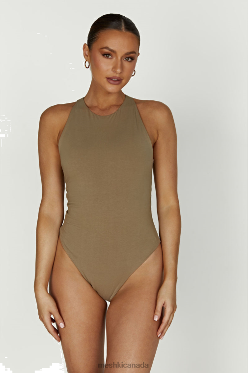 Meshki Olive Sawyer Racer Bodysuit Clothing JN88N810