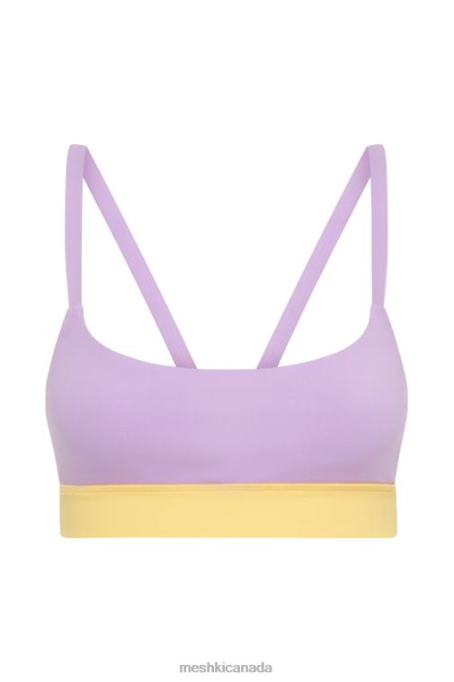 Meshki Lilac/Yellow Nickie Two Tone Sports Bralette Clothing JN88N1059