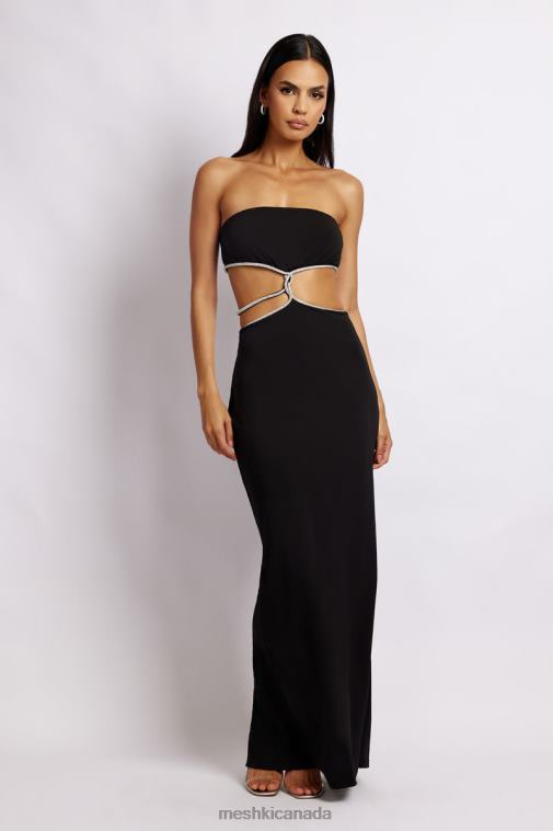 Meshki Black Billie Strapless Maxi Dress Clothing JN88N475