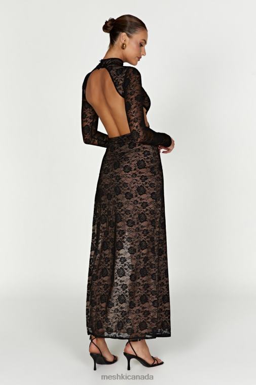 Meshki Black Callista Lace Maxi Dress Clothing JN88N436