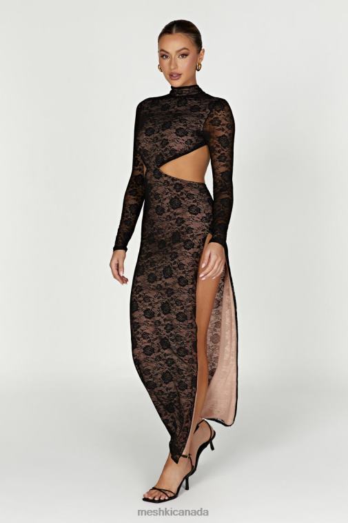 Meshki Black Callista Lace Maxi Dress Clothing JN88N436