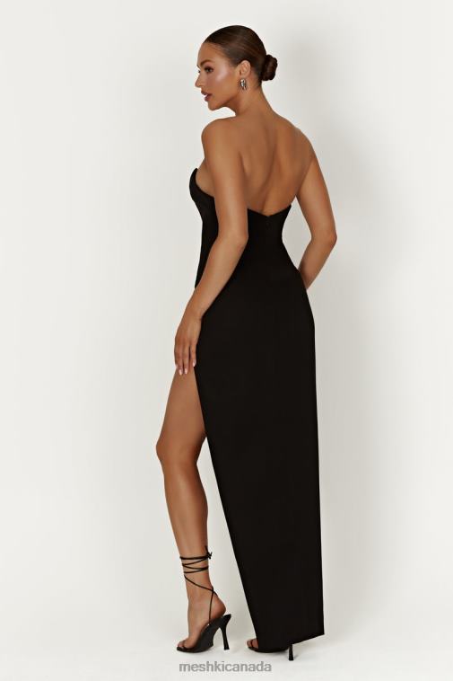 Meshki Black Natasha Pointed Corset Maxi Dress Clothing JN88N269
