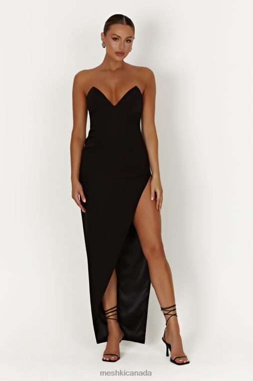 Meshki Black Natasha Pointed Corset Maxi Dress Clothing JN88N269