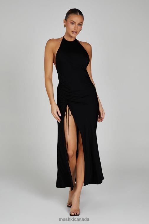 Meshki Black Polly Halter Maxi Dress Clothing JN88N136