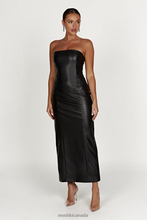 Meshki Black Roberta Pu Maxi Dress Clothing JN88N434