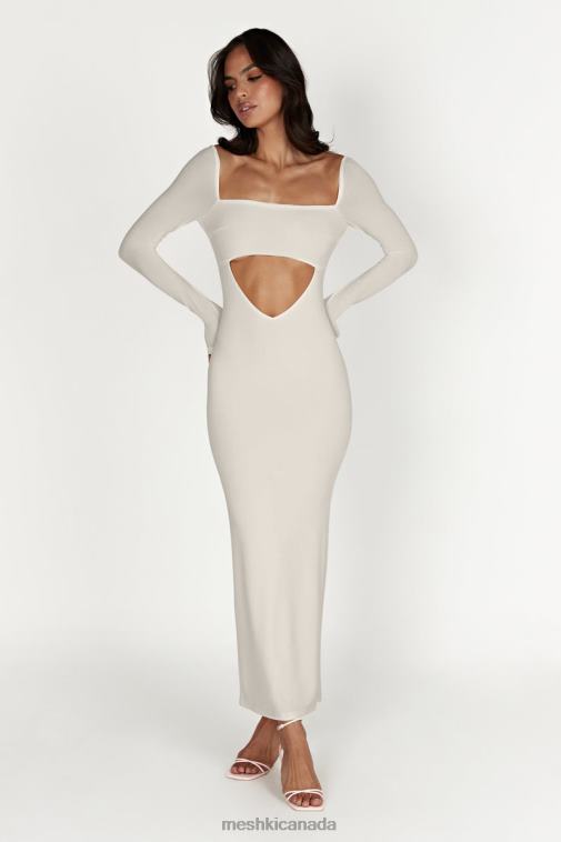 Meshki Bone Ashleigh Cut Out Bandeau Maxi Dress Clothing JN88N549