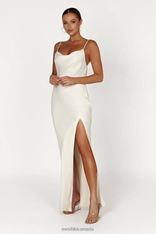 Meshki Bone Jade Cowl Neck Backless Maxi Dress Clothing JN88N268