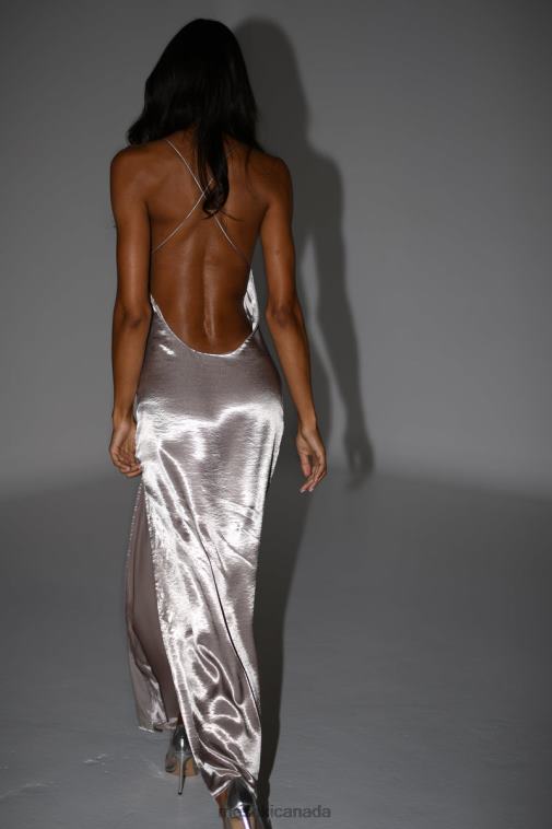 Meshki Bronze Whitney Wetlook Maxi Dress Clothing JN88N246