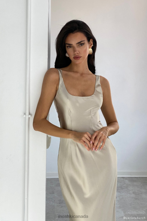 Meshki Champagne Arora Corset Maxi Dress Clothing JN88N324