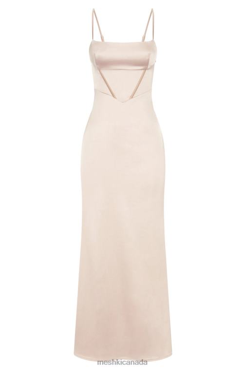 Meshki Champagne Desirie Corset Maxi Dress Clothing JN88N471