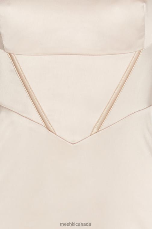 Meshki Champagne Desirie Corset Maxi Dress Clothing JN88N471