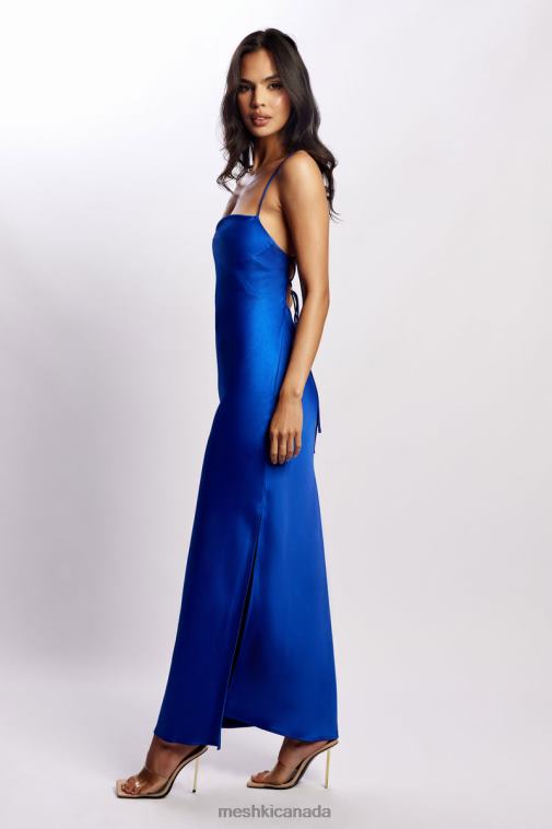 Meshki Cobalt Blue Sydney Straight Neck Slip Maxi Dress Clothing JN88N204