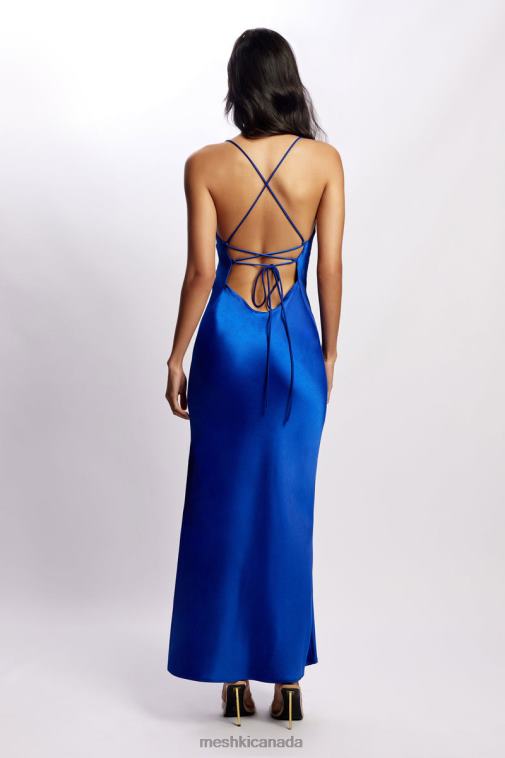 Meshki Cobalt Blue Sydney Straight Neck Slip Maxi Dress Clothing JN88N204