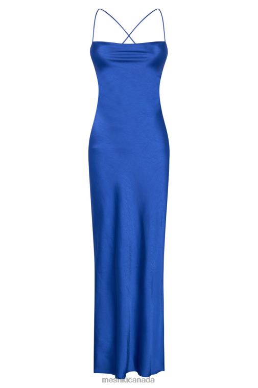 Meshki Cobalt Blue Sydney Straight Neck Slip Maxi Dress Clothing JN88N204