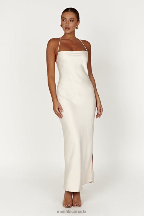 Meshki Cream Sydney Straight Neck Slip Maxi Dress Clothing JN88N177