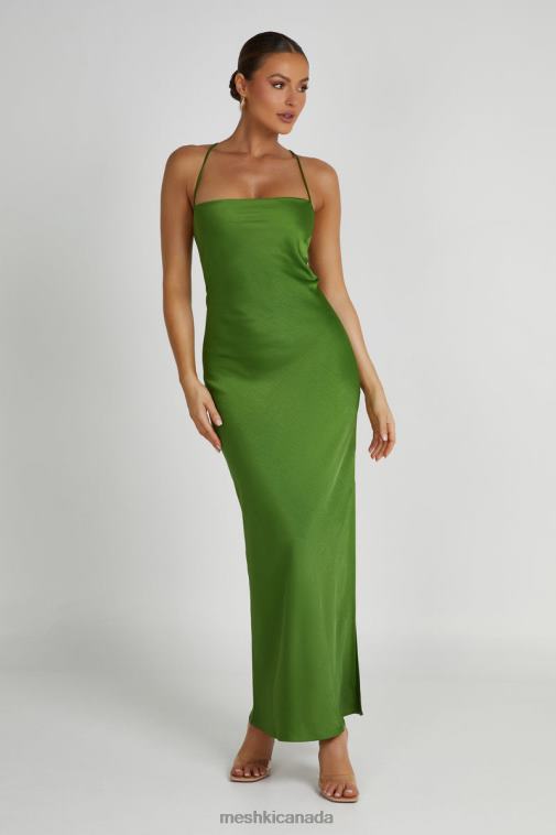 Meshki Emerald Sydney Straight Neck Slip Maxi Dress Clothing JN88N154